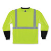 Glowear 8291Bk Type R Class 2 Black Front Long Sleeve T-Shirt, Polyester, 4X-Large, Lime