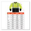 Glowear 8291Bk Type R Class 2 Black Front Long Sleeve T-Shirt, Polyester, 4X-Large, Lime