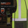 Glowear 8210Z Hi-Vis Class 2 Mesh Vest, Polyester, Small To Medium, Lime