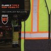 Glowear 8251Hdz Class 2 Two-Tone Hi-Vis Safety Vest, Polyester, 4X-Large To 5X-Large, Lime