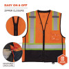 Glowear 8251Hdz Class 2 Two-Tone Hi-Vis Safety Vest,Polyester, Large To X-Large, Orange
