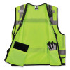 Glowear 8253Hdz Class 2 Heavy-Duty Mesh Surveyors Vest, Polyester, Large/X-Large, Lime