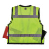 Glowear 8253Hdz Class 2 Heavy-Duty Mesh Surveyors Vest, Polyester, Large/X-Large, Lime
