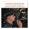 Skullerz 8950 Bump Cap, Short Front Brim, Xxx-Small To Large (Up To 7.5), 0.01" Insert, Black