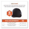 Skullerz 8950 Bump Cap, Short Front Brim, Xxx-Small To Large (Up To 7.5), 0.01" Insert, Black