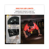 Skullerz 8965 Lightweight Bump Cap Hat With Led Lighting, Long Front Brim, One Size Fits Most, 0.01" Insert, Black