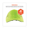 Skullerz 8960 Bump Cap With Led Lighting, Long Front Brim, Xxx-Small To Large (Up To 7.5), 0.01" Insert, Lime Green