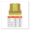 Glowear 8245Psv Class 2 Public Safety Vest, Polyester, 4X-Large/5X-Large, Lime