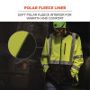 Glowear 8353 Class 3 Hi-Vis Softshell Water-Resistant Jacket, Large, Lime