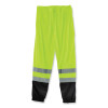 Glowear 8910Bk Class E Hi-Vis Pants With Black Bottom, Polyester, Large/X-Large, Lime