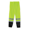 Glowear 8910Bk Class E Hi-Vis Pants With Black Bottom, Polyester, 4X-Large/5X-Large, Lime