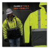 Glowear 8275 Class 2 Heavy-Duty Hi-Vis Workwear Sherpa Lined Jacket, Small, Lime
