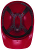 Skullerz 8951 Vented Hard Shell Bump Cap, Short Front Brim, One Size Fits Most (6.13 To 8), Red