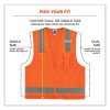 Glowear 8249Z Class 2 Economy Surveyors Zipper Vest, Polyester, X-Small, Orange