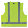 Glowear 8249Z Class 2 Economy Surveyors Zipper Vest, Polyester, Small/Medium, Lime