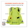Glowear 8249Z Class 2 Economy Surveyors Zipper Vest, Polyester, Small/Medium, Lime