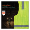Glowear 8249Z Class 2 Economy Surveyors Zipper Vest, Polyester, 4X-Large/5X-Large, Lime