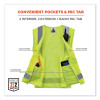 Glowear 8249Z Class 2 Economy Surveyors Zipper Vest, Polyester, 4X-Large/5X-Large, Lime