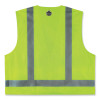 Glowear 8249Z Class 2 Economy Surveyors Zipper Vest, Polyester, 4X-Large/5X-Large, Lime