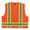 Glowear 8248Z Class 2 Two-Tone Surveyors Zipper Vest, Polyester, Large/X-Large, Orange
