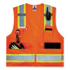 Glowear 8248Z Class 2 Two-Tone Surveyors Zipper Vest, Polyester, 2X-Large/3X-Large, Orange