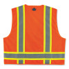 Glowear 8248Z Class 2 Two-Tone Surveyors Zipper Vest, Polyester, 4X-Large/5X-Large, Orange