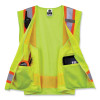 Glowear 8248Z Class 2 Two-Tone Surveyors Zipper Vest, Polyester, Small/Medium, Lime
