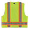 Glowear 8248Z Class 2 Two-Tone Surveyors Zipper Vest, Polyester, Small/Medium, Lime