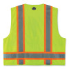 Glowear 8248Z Class 2 Two-Tone Surveyors Zipper Vest, Polyester, 4X-Large/5X-Large, Lime