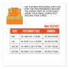Glowear 8246Z Class 2 Two-Tone Mesh Reflective Binding Zipper Vest, Polyester, Small/Medium, Orange