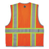 Glowear 8246Z Class 2 Two-Tone Mesh Reflective Binding Zipper Vest, Polyester, 4X-Large/5X-Large, Orange