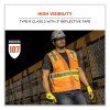 Glowear 8246Z Class 2 Two-Tone Mesh Reflective Binding Zipper Vest, Polyester, 4X-Large/5X-Large, Orange