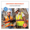 Glowear 8246Z Class 2 Two-Tone Mesh Reflective Binding Zipper Vest, Polyester, 4X-Large/5X-Large, Orange