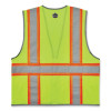 Glowear 8246Z Class 2 Two-Tone Mesh Reflective Binding Zipper Vest, Polyester, Small/Medium, Lime
