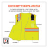 Glowear 8246Z Class 2 Two-Tone Mesh Reflective Binding Zipper Vest, Polyester, Small/Medium, Lime