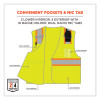 Glowear 8246Z Class 2 Two-Tone Mesh Reflective Binding Zipper Vest, Polyester, 4X-Large/5X-Large, Lime