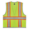 Glowear 8246Z Class 2 Two-Tone Mesh Reflective Binding Zipper Vest, Polyester, 4X-Large/5X-Large, Lime
