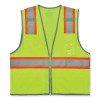 Glowear 8246Z Class 2 Two-Tone Mesh Reflective Binding Zipper Vest, Polyester, 4X-Large/5X-Large, Lime