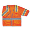 Glowear 8346Z Class 3 Two-Tone Hi-Vis Surveyor Zipper Vest, Polyester, 2X-Large/3X-Large, Orange