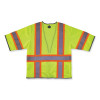 Glowear 8346Z Class 3 Two-Tone Hi-Vis Surveyor Zipper Vest, Polyester, Small/Medium, Lime