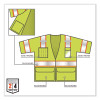 Glowear 8346Z Class 3 Two-Tone Hi-Vis Surveyor Zipper Vest, Polyester, 2X-Large/3X-Large, Lime