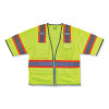 Glowear 8346Z Class 3 Two-Tone Hi-Vis Surveyor Zipper Vest, Polyester, 4X-Large/5X-Large, Lime