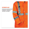 Glowear 8365 Class 3 Hi-Vis Rain Jacket, Polyester, Small, Orange