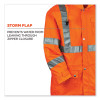 Glowear 8365 Class 3 Hi-Vis Rain Jacket, Polyester, X-Large, Orange