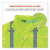 Glowear 8365 Class 3 Hi-Vis Rain Jacket, Polyester, Large, Lime