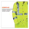 Glowear 8365 Class 3 Hi-Vis Rain Jacket, Polyester, 3X-Large, Lime