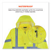 Glowear 8366 Class 3 Lightweight Hi-Vis Rain Jacket, Polyester, Large, Lime