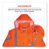 Glowear 8366 Class 3 Lightweight Hi-Vis Rain Jacket, Polyester, 2X-Large, Orange
