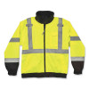 Glowear 8379 Class 3 Hi-Vis Fleece Lined Bomber Jacket, Lime, 2X-Large