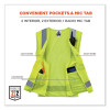 Glowear 8249Z-S Single Size Class 2 Economy Surveyors Zipper Vest, Polyester, X-Small, Lime
